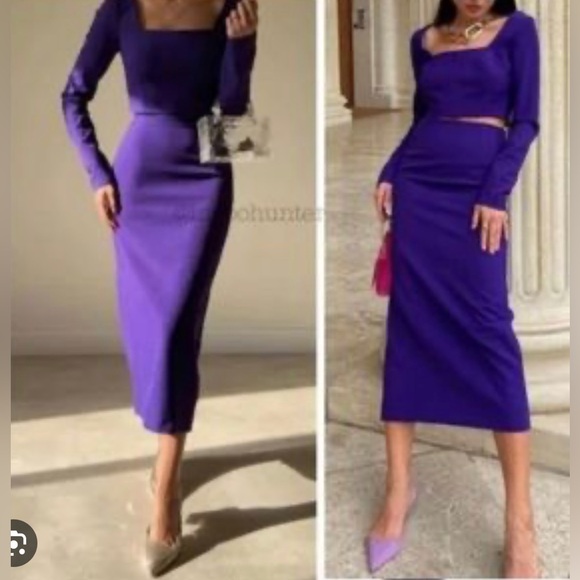 ZARA Fabulous CO-ORD set of tube skirt with matching crop top🔥 Rare Find❣️❣️ - Picture 11 of 15